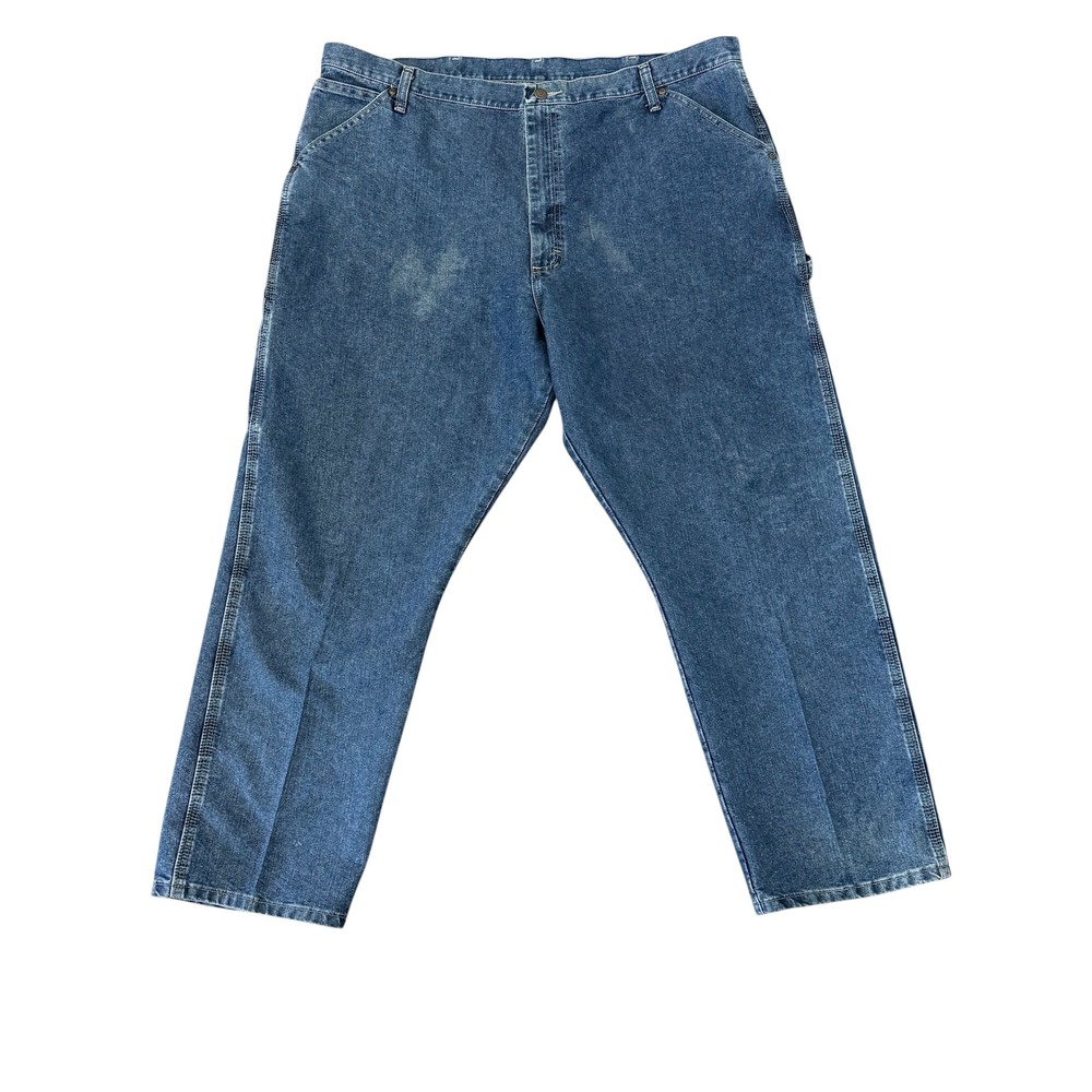 Wrangler Mens Carpenter Jeans 42x30 Blue‎ Denim Relaxed Fit Utility Work Pants